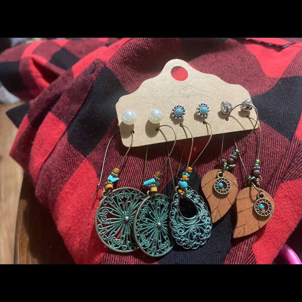 Set 6 pair bohemian earrings